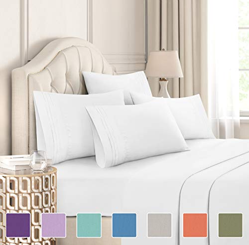 4/6 Piece Bed Sheets Set- Extra Soft - Deep Pockets - Easy Fit - Breathable /Cooling - Wrinkle Free