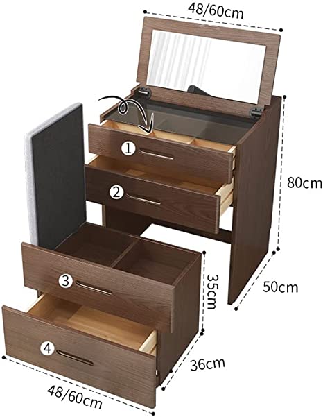 Solid Wood Multifunctional Dressing Table