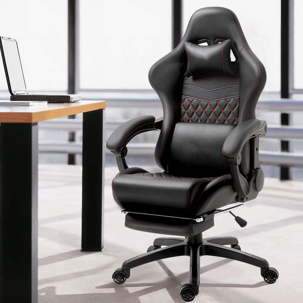 😍Gaming Chair Office Chair PC Chair with Massage Lumbar Support, Racing Style