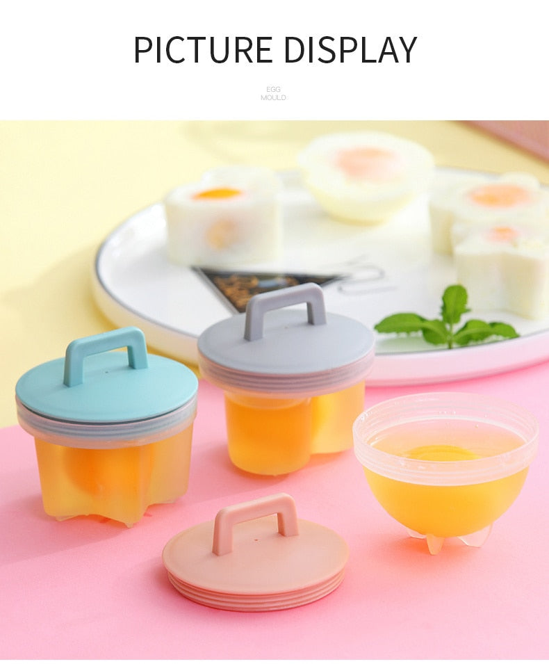 (Store Closing Sale) 4 Pcs/Set Cute Egg Cooker Tools With Plastic  Brush