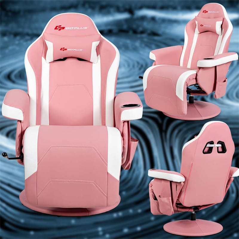 Ergonomic High Back Massage Gaming Chair Racing Style Gaming Recliner with Adjustable Backrest Footrest