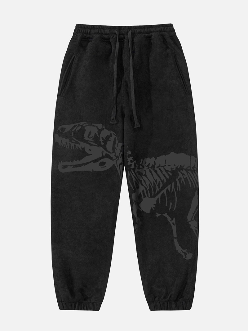 Dinosaur Print Drawstring Sweatpants