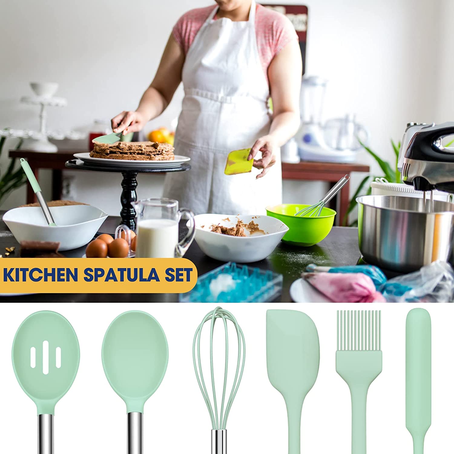 (Store Closing Sale) Silicone cooking utensils set