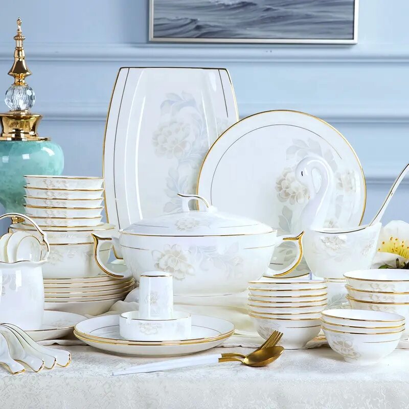 (Store Closing Sale) 58pcs deluxe ceramic tableware set