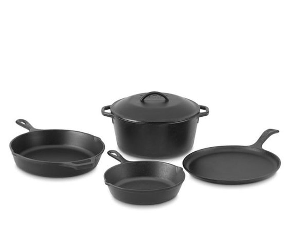 (Store Closing Sale) Pre-Seasoned Cast Iron 5 Piece Set, L5HS3, 5 Piece Combo Set