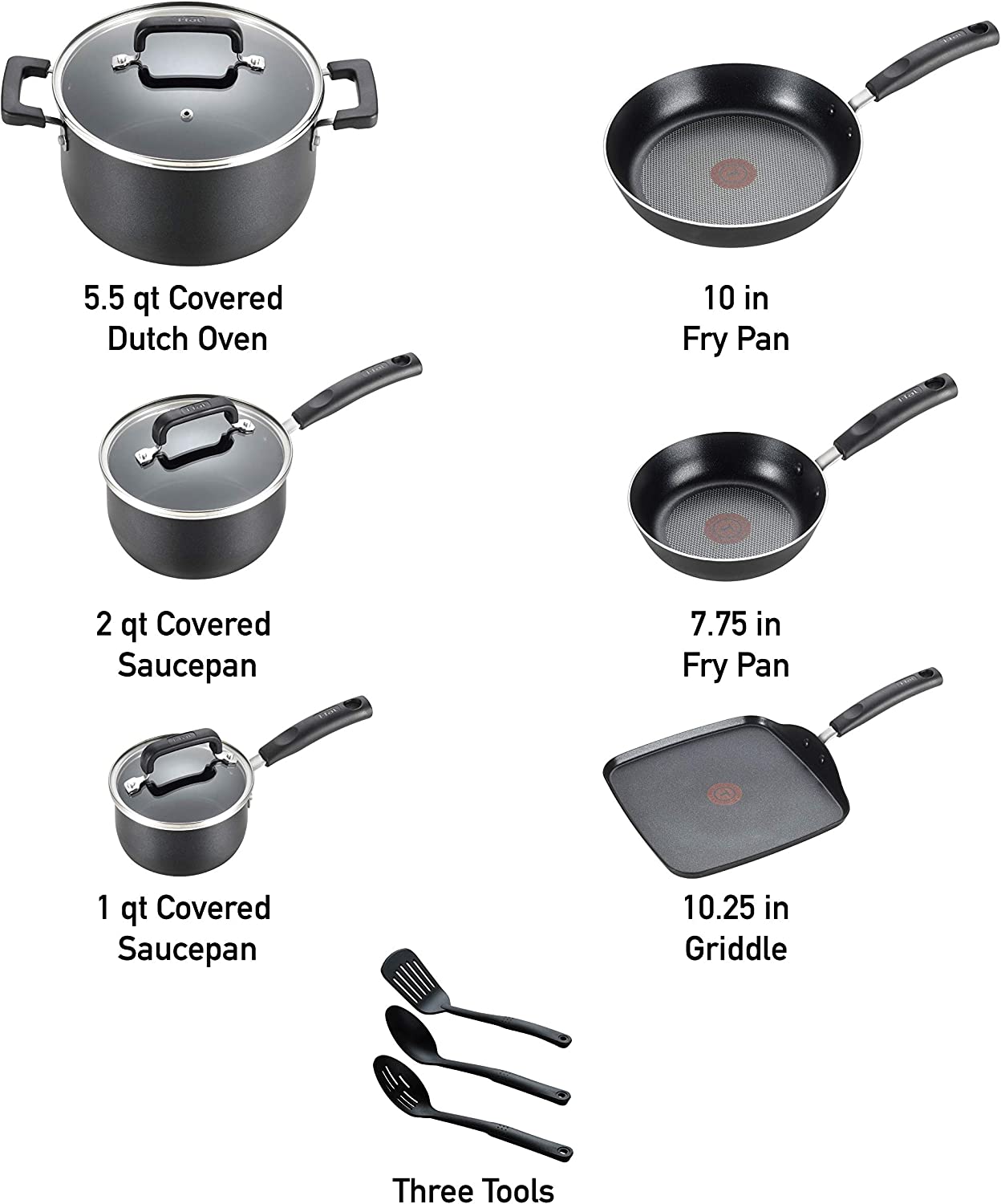 (Store Closing Sale) Nonstick Dishwasher Safe Cookware Set, Pots and Pans Set, 12-Piece