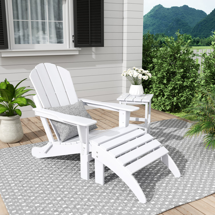 Shawnna Resin Folding Adirondack Chair Ottoman