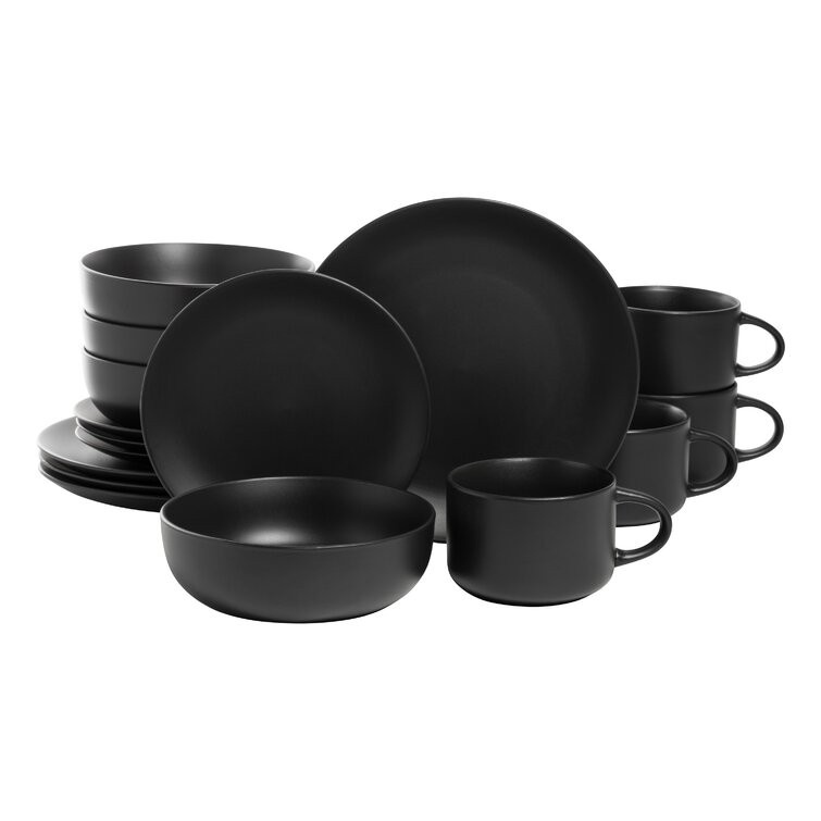 Ten Strawberry Street Wazee Matte Stoneware Dinnerware Set - Service for 4