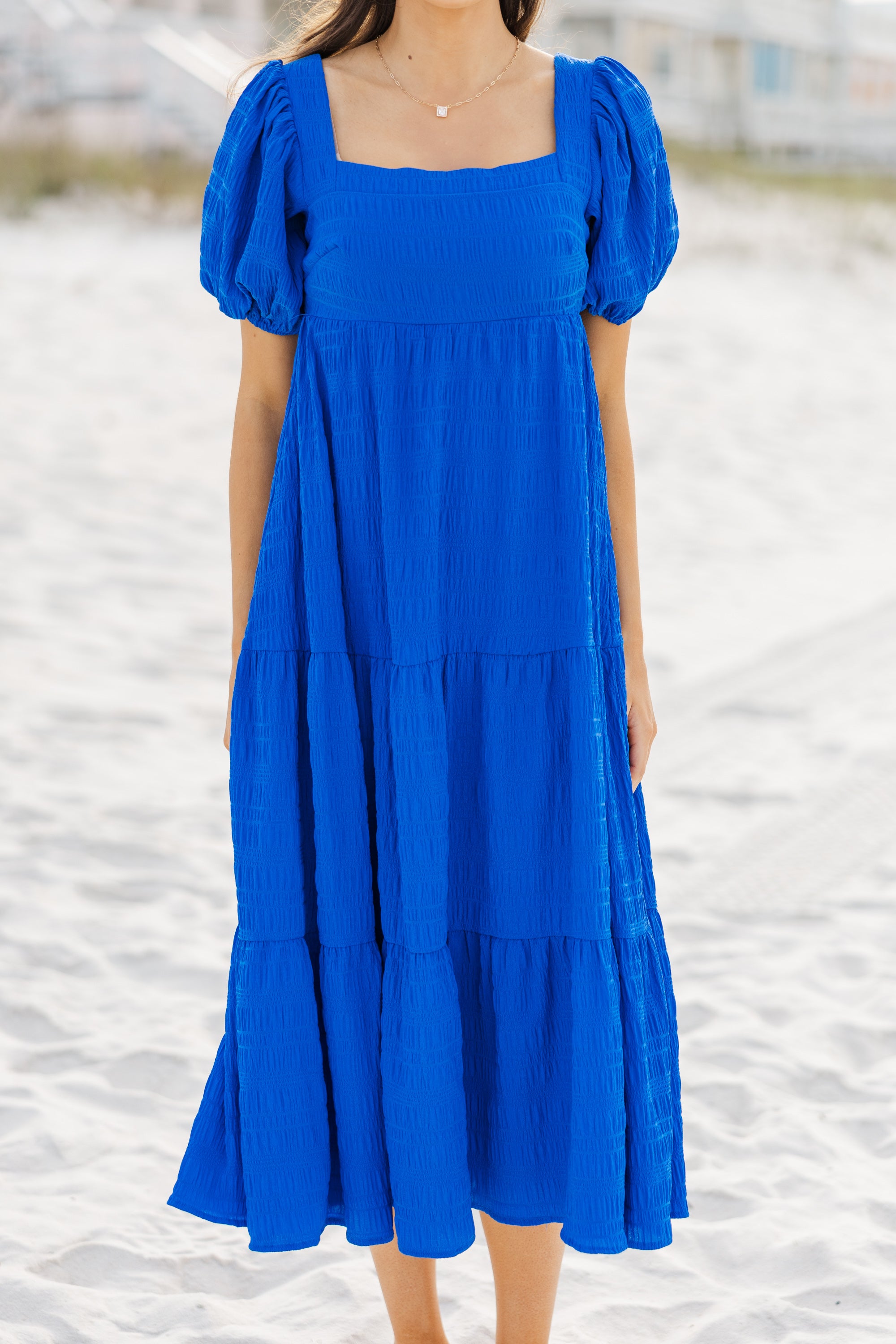 Think About It Blue Midi Dress