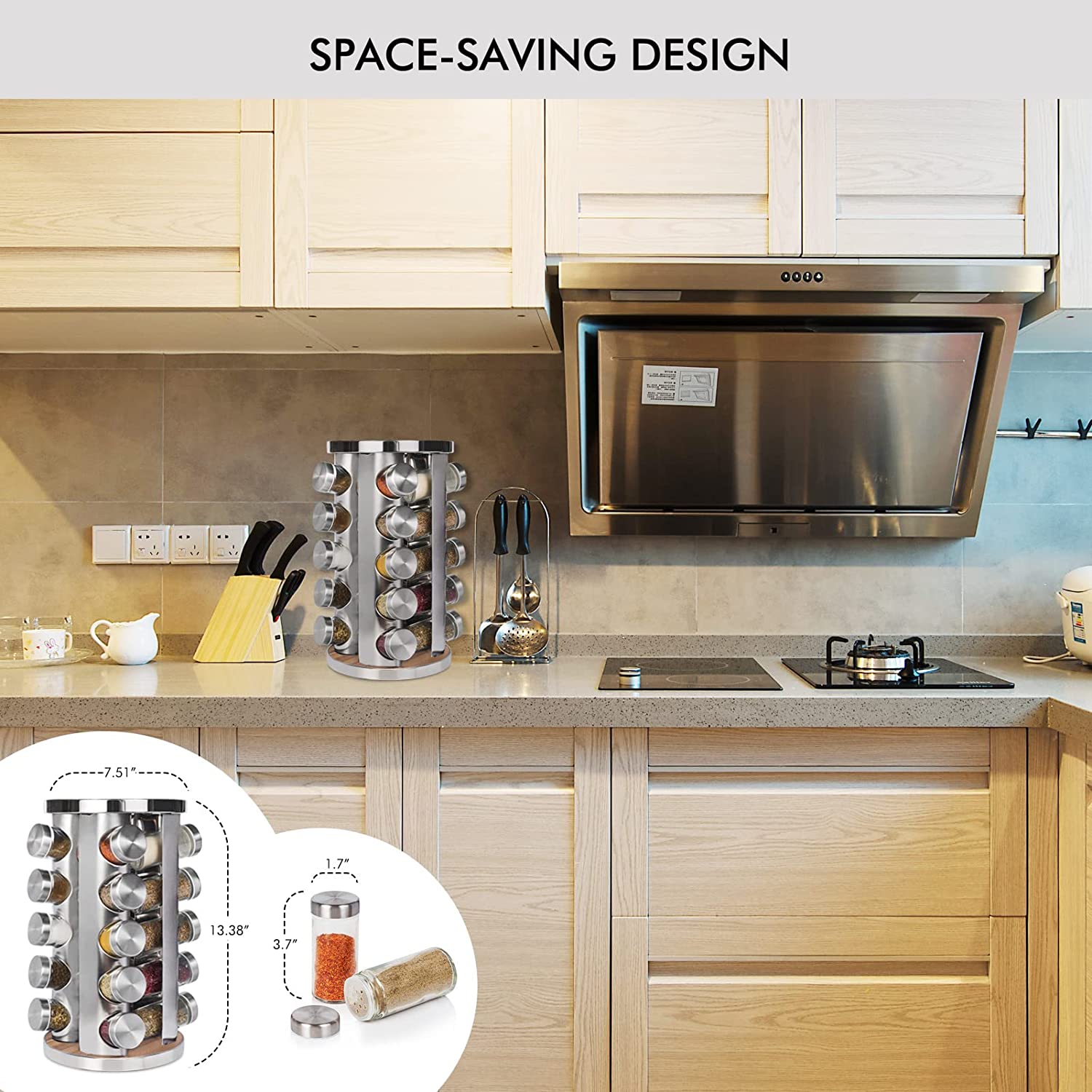 (Store Closing Sale) Spice rack, countertop spice rack organizer