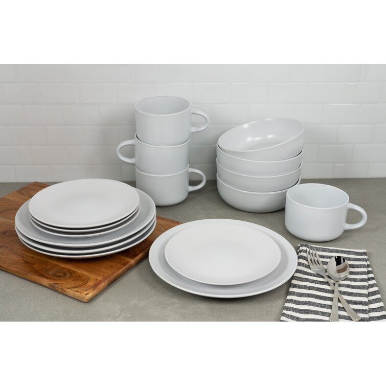 Ten Strawberry Street Wazee Matte Stoneware Dinnerware Set - Service for 4