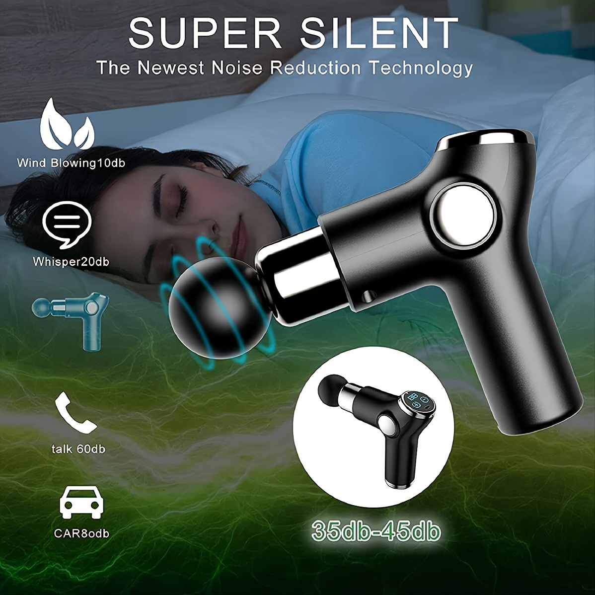 High Frequency Massage Gun Mini LCD 32 Speeds Fascia Gun Muscle Massager Relaxation Body Relax Fitness