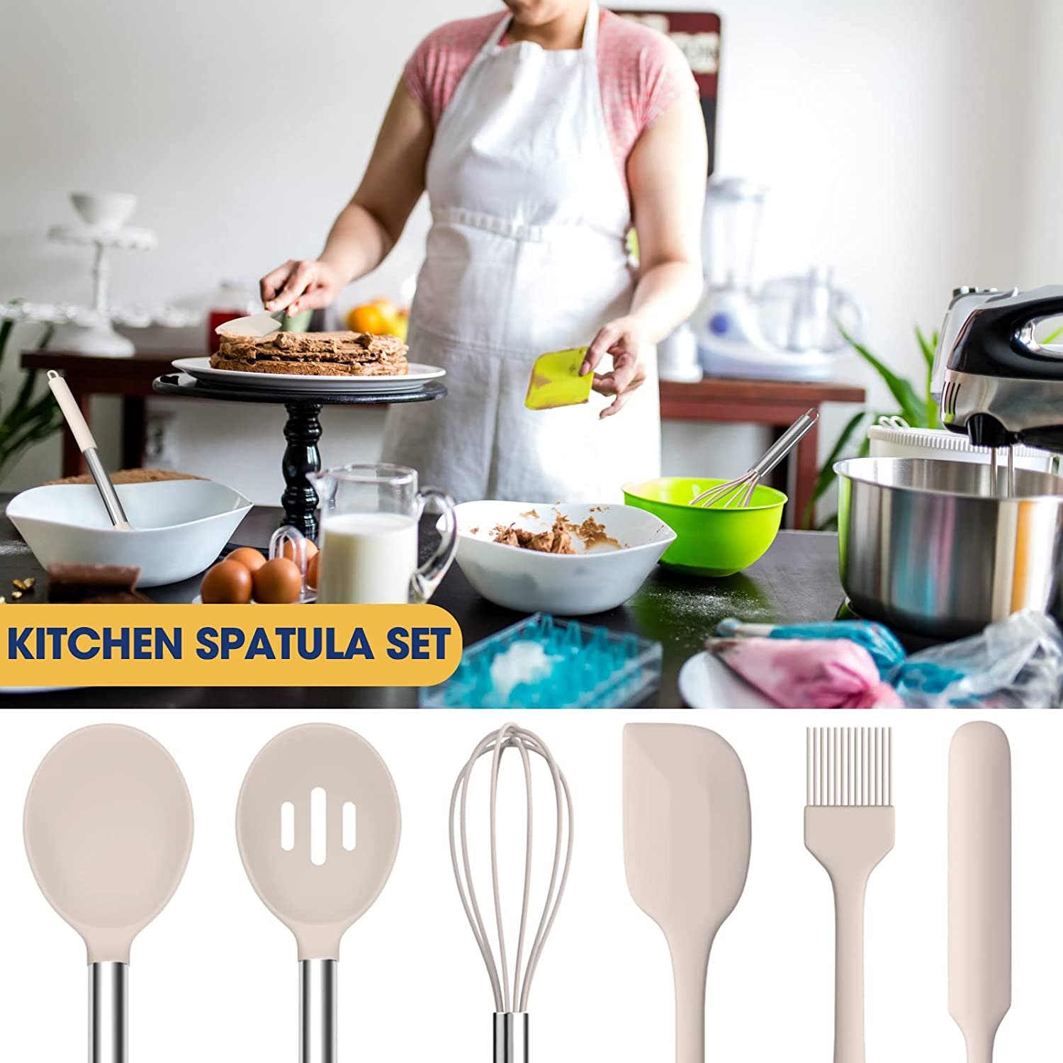 (Store Closing Sale) Silicone cooking utensils set