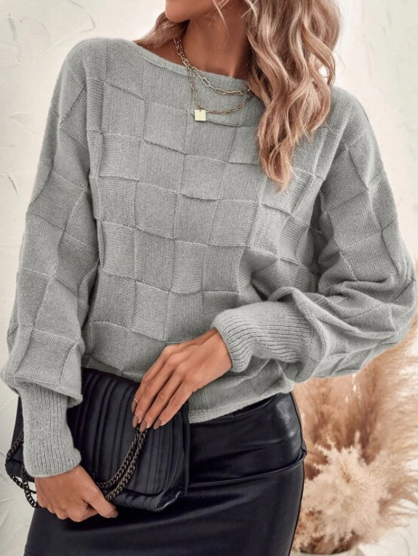 Textured Knit Sleeve Sweater