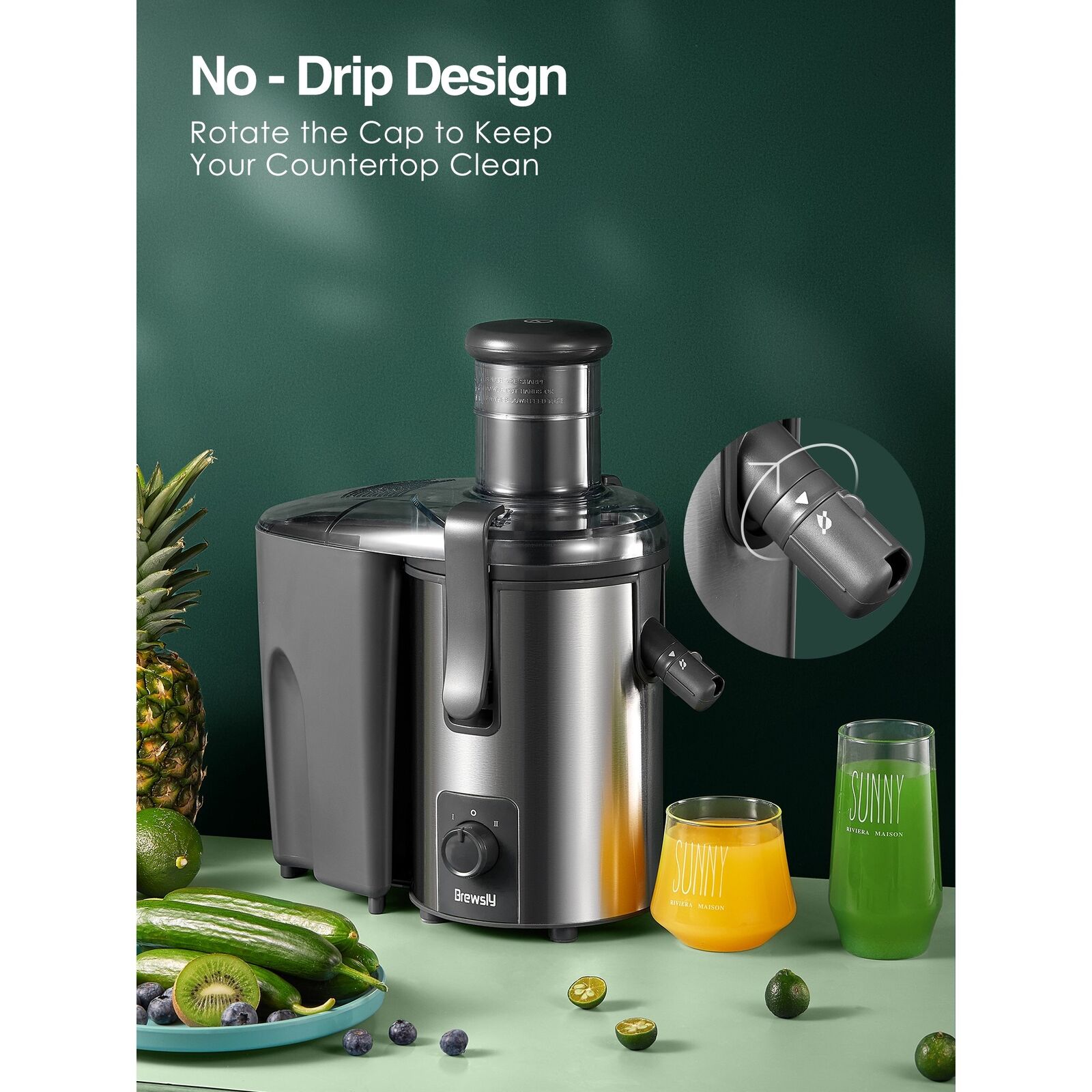 (Store Closing Sale) Juicer Machines Vegetable and Fruit, 800W 3'' Wide Mouth Juice Extractor