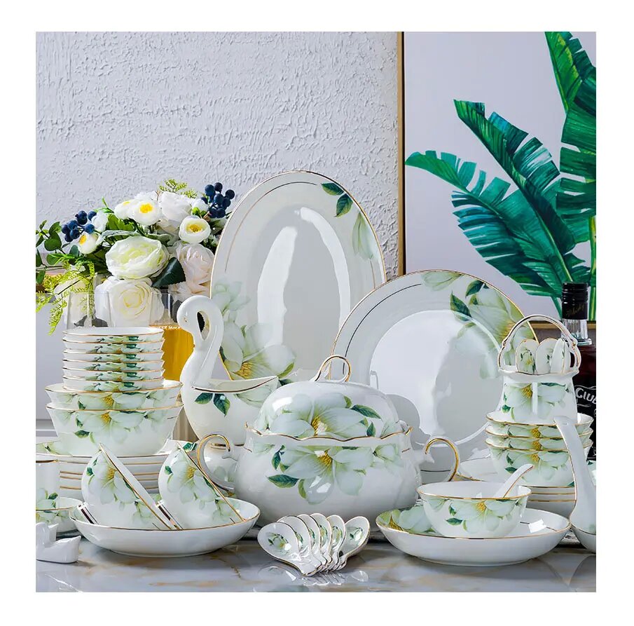 (Store Closing Sale) 58pcs deluxe ceramic tableware set