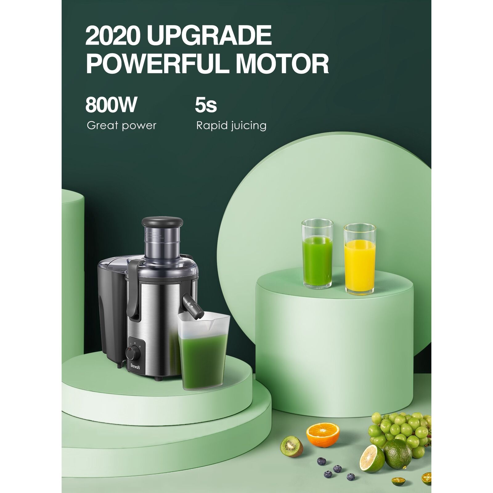 (Store Closing Sale) Juicer Machines Vegetable and Fruit, 800W 3'' Wide Mouth Juice Extractor