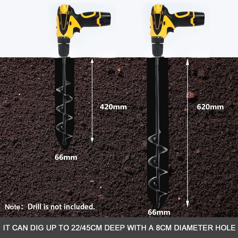 Premium Universal Spiral Hole Drill Planter