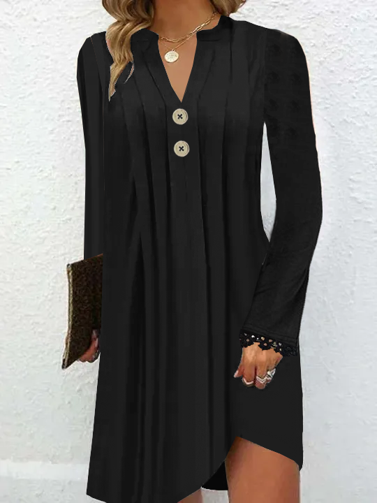 Loose Casual Plain Jersey Dress