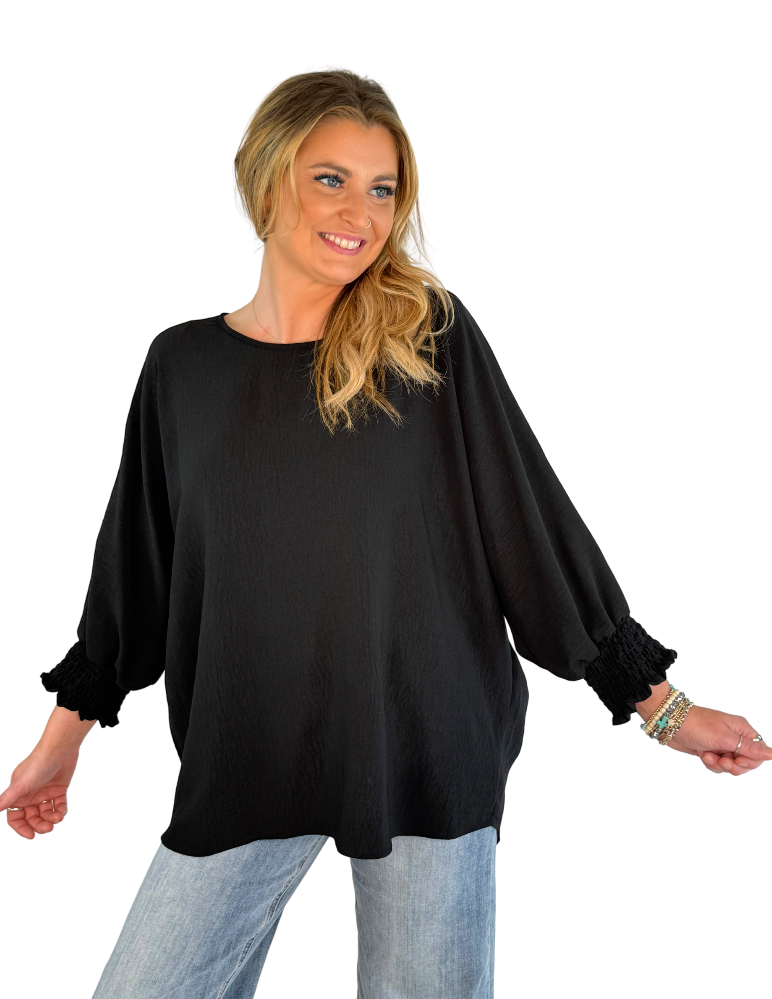 Frannie Top- Deep Black