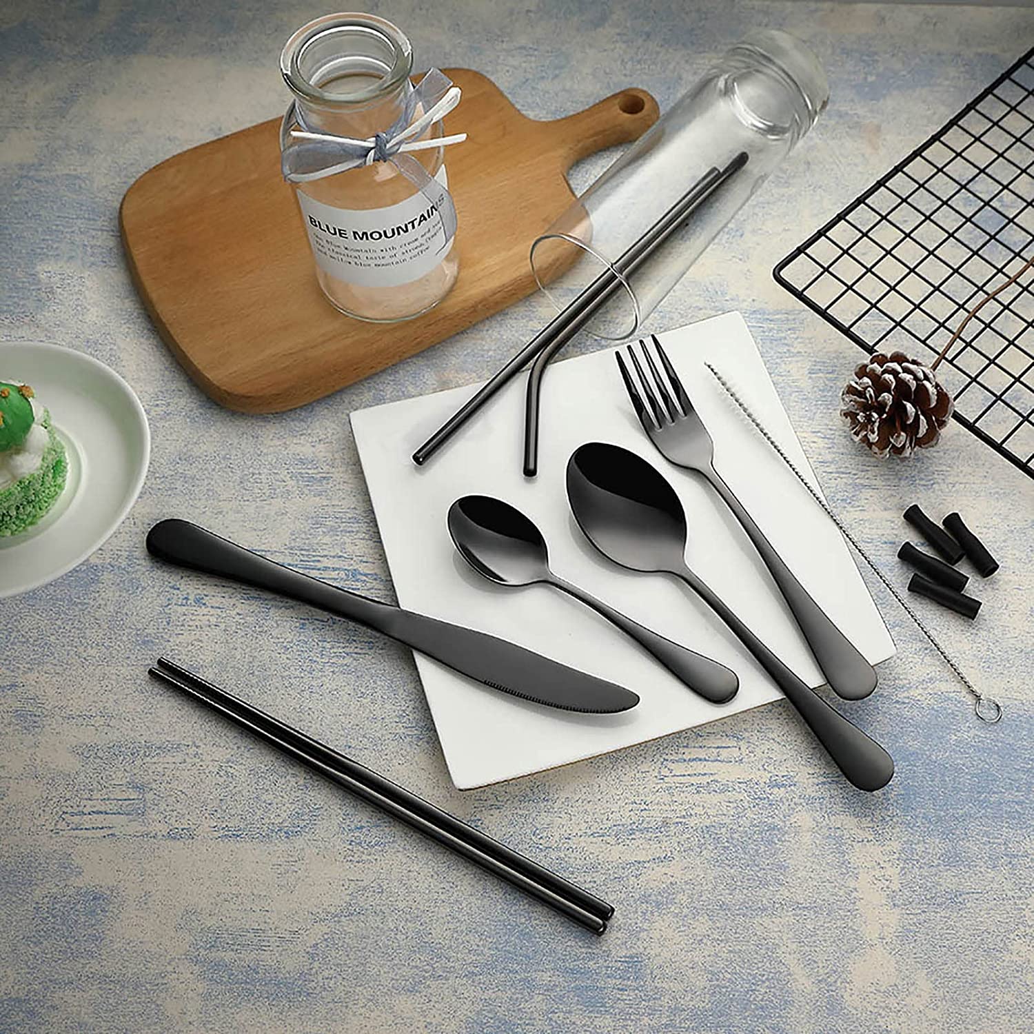 (Store Closing Sale) Portable travel cutlery, reusable silverware