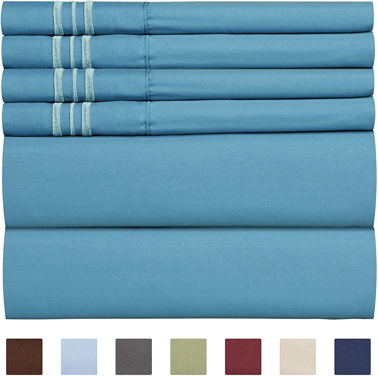 4/6 Piece Bed Sheets Set- Extra Soft - Deep Pockets - Easy Fit - Breathable /Cooling - Wrinkle Free