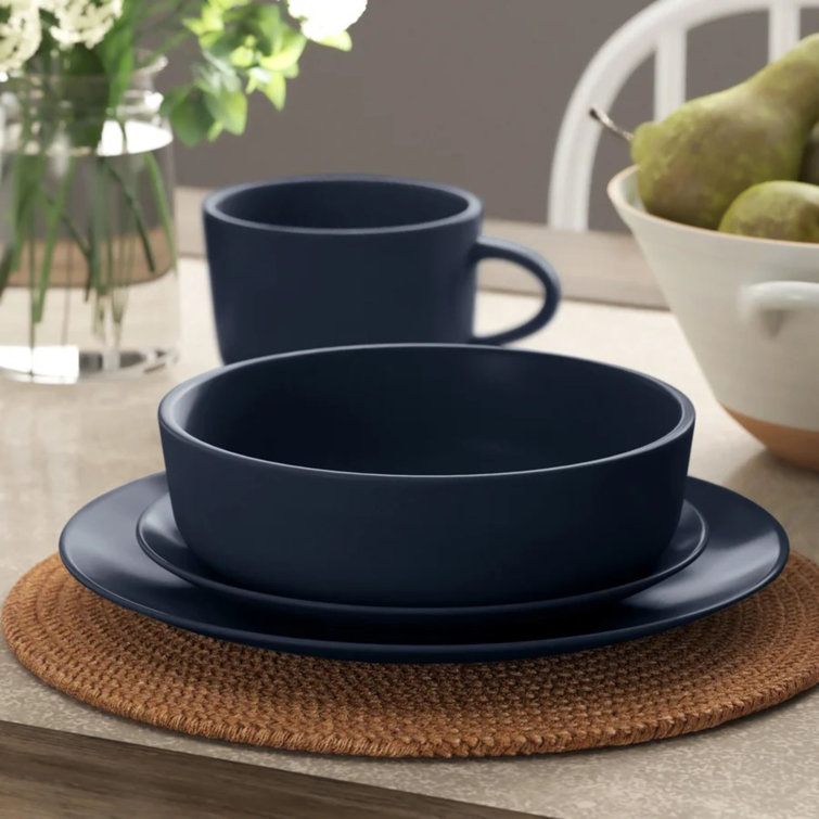 Ten Strawberry Street Wazee Matte Stoneware Dinnerware Set - Service for 4