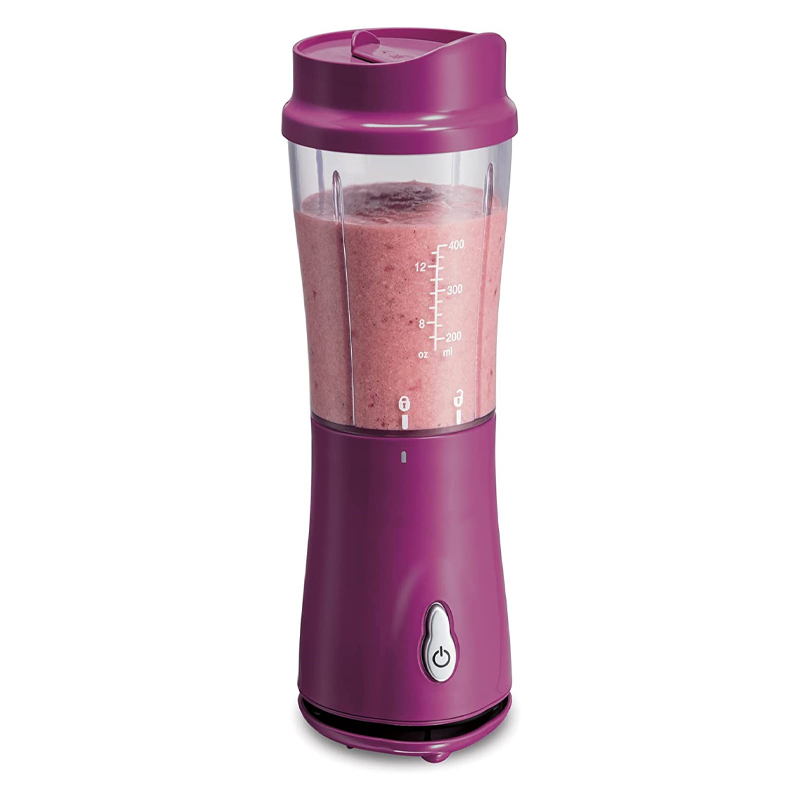 Shakes and Smoothies with BPA-Free Personal Blender, 14 oz, Raspberry