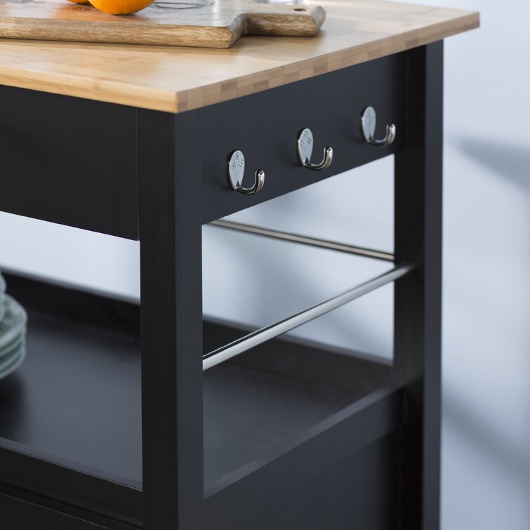 Carlijn Solid Wood Kitchen Cart