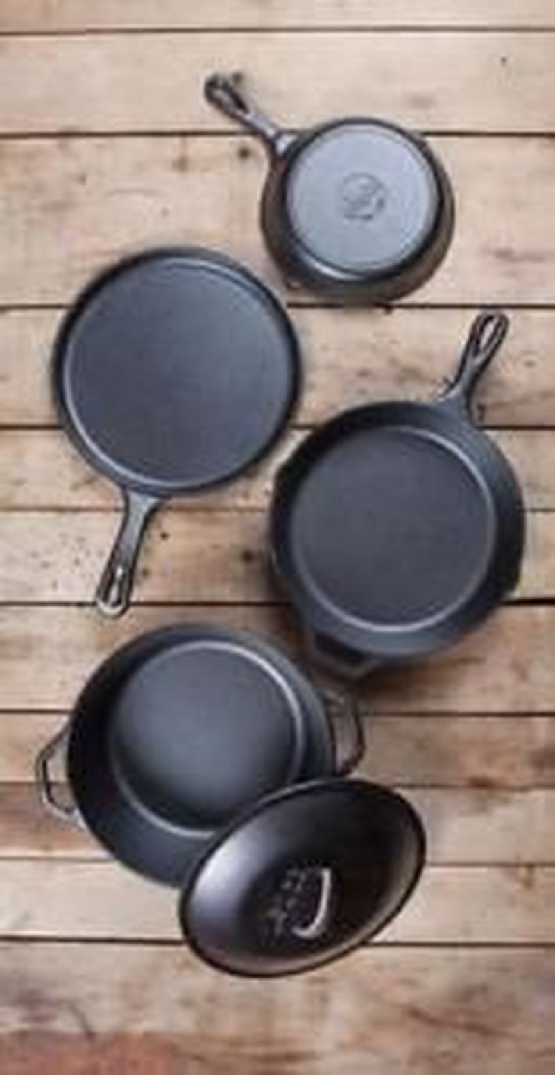 (Store Closing Sale) Pre-Seasoned Cast Iron 5 Piece Set, L5HS3, 5 Piece Combo Set