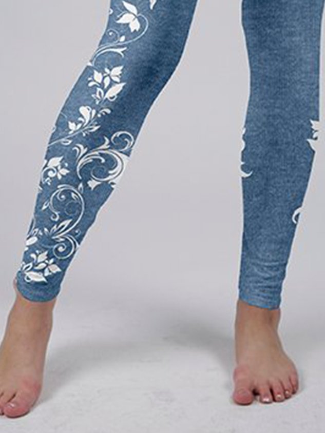 Tight Floral Casual Leggings