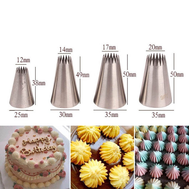 (Store Closing Sale) 1/3/5/7pc/set of chrysanthemum Nozzle Icing Piping Pastry