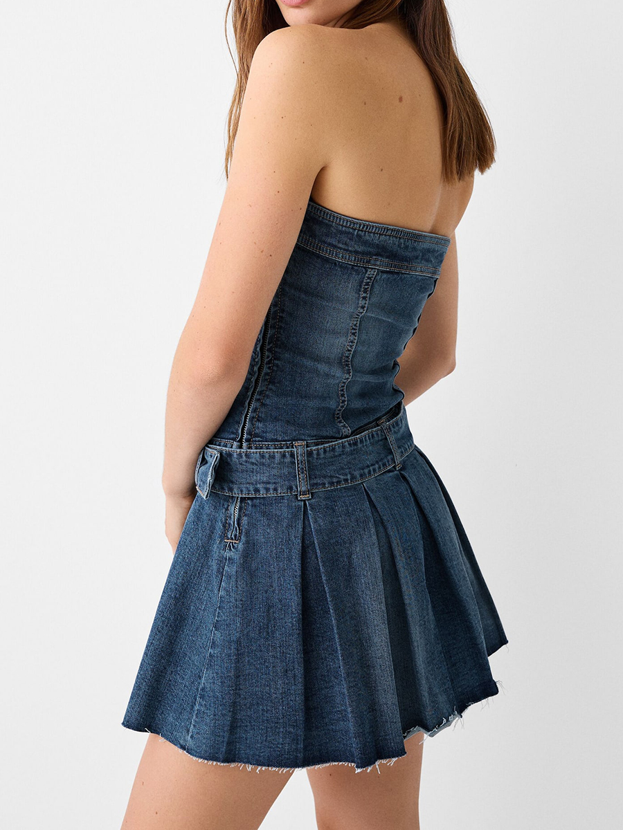 Vestido denim mini dress