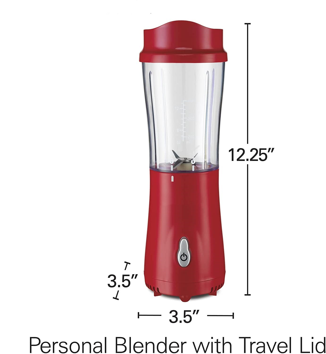 Shakes and Smoothies with BPA-Free Personal Blender, 14 oz, Raspberry