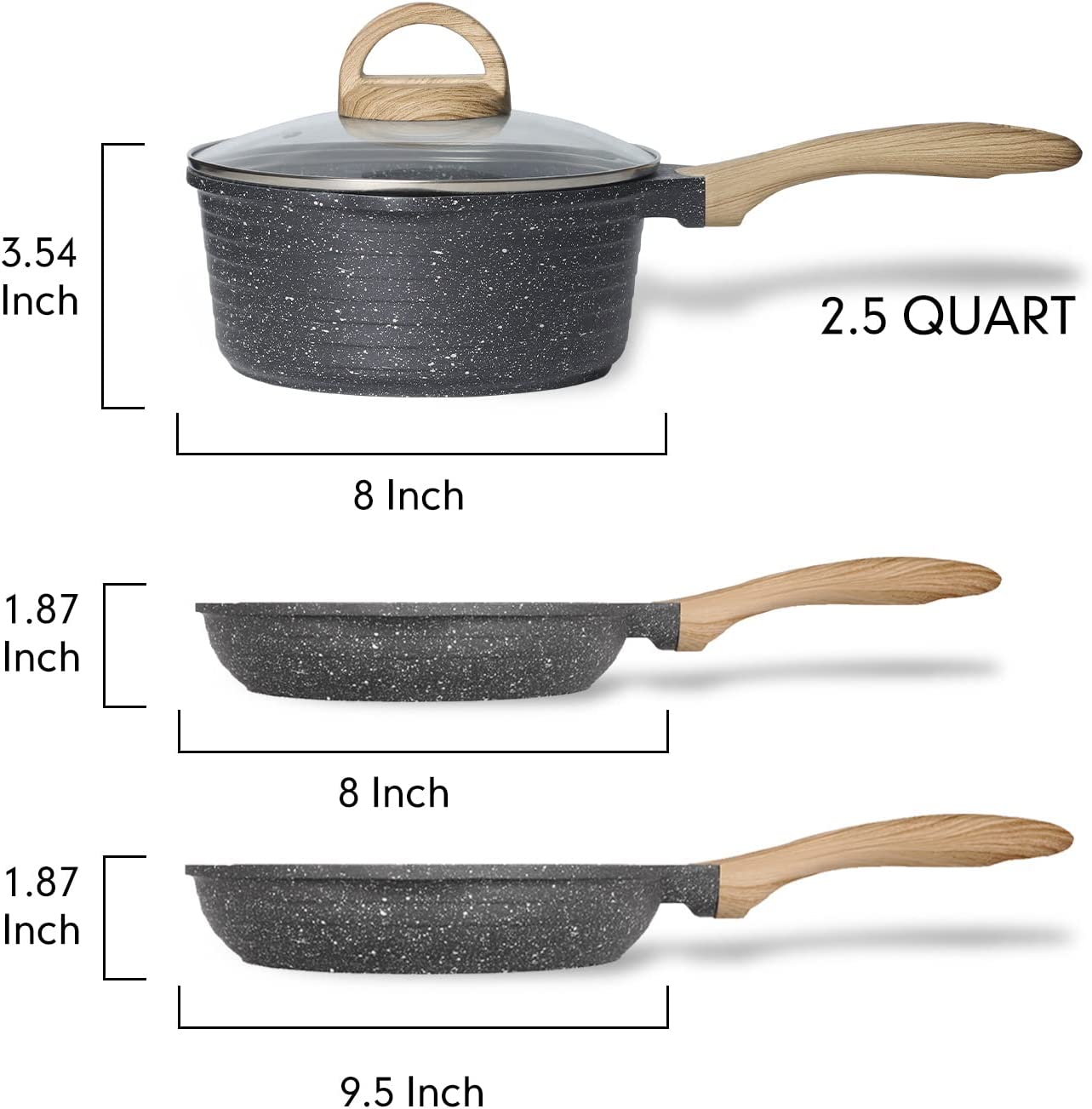 (Store Closing Sale) Pots and Pans Set Nonstick 20PCS