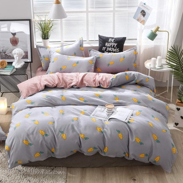 Duvet Cover Flat Bed Sheet Bedding Set