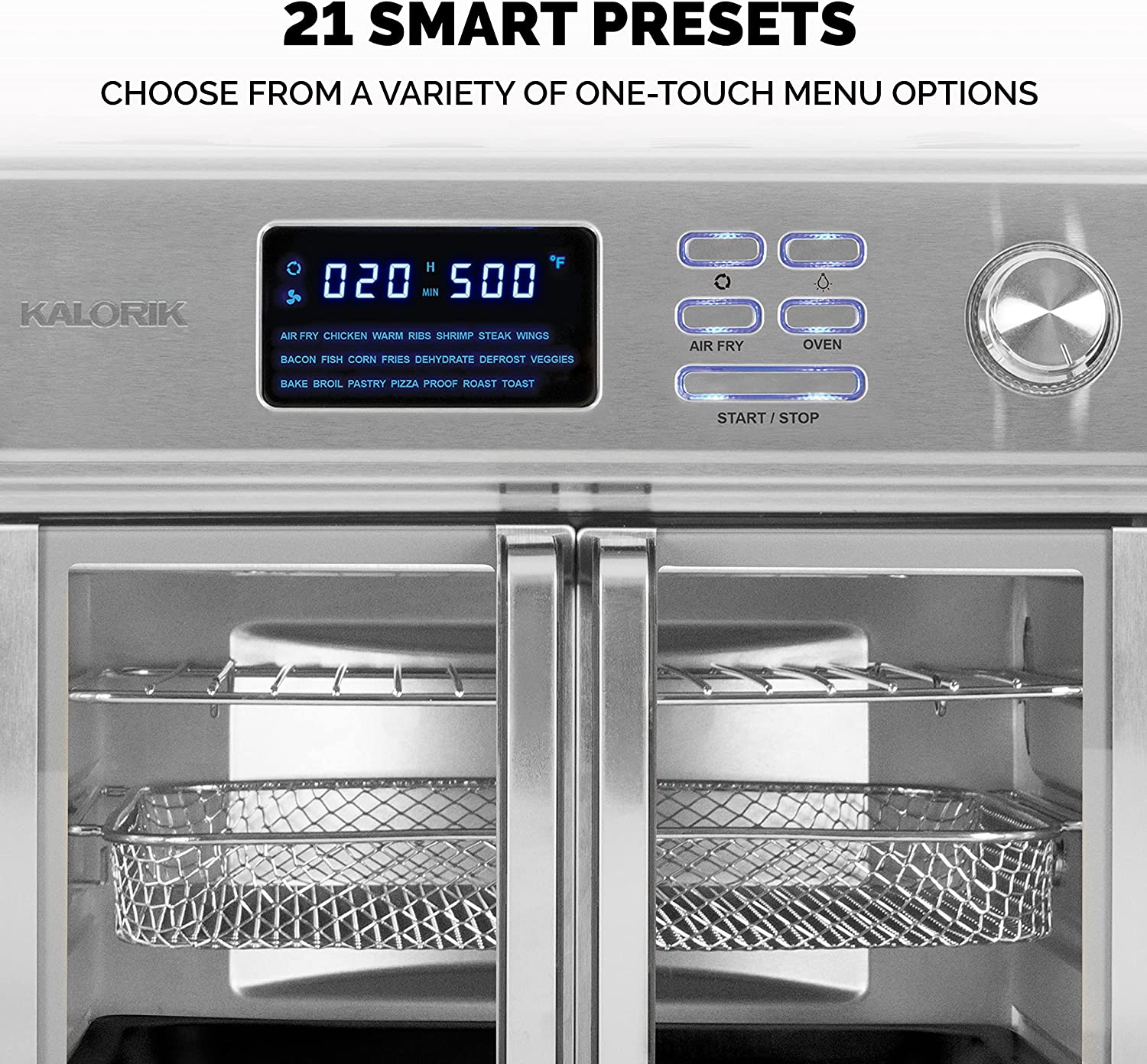 Digital Air Fryer Oven AFO 46045 SS 26 Quart 10-in-1 Countertop Toaster Oven & Air Fryer Combo Rotisserie, Broiler, Dehydrator, & More | 9 Accessories & Cookbook | 21