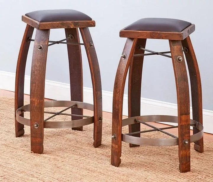 🔥Only $39.99🔥✨Oak Wine Barrel Table(1 TABLE + 2 CHAIRS)