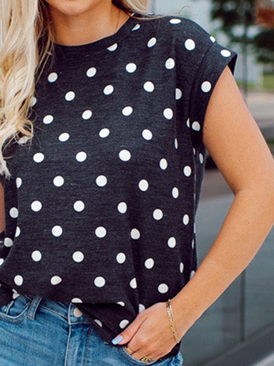 Round Dot Knitted T-shirt