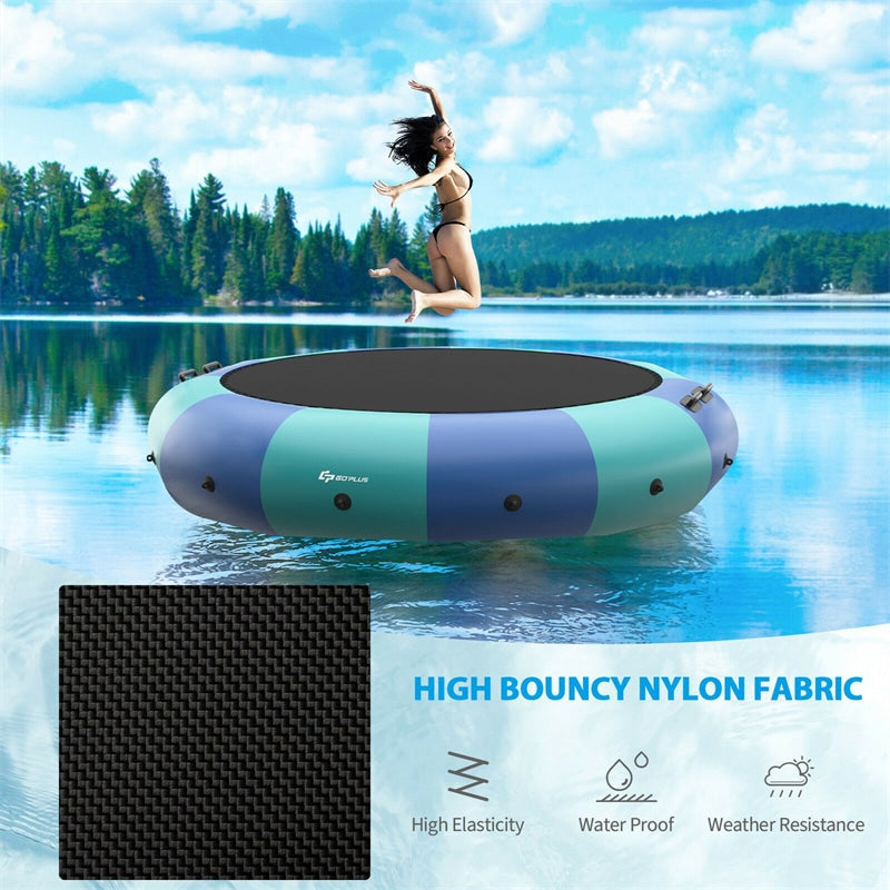 15 FT Inflatable Water Trampoline Recreational Water Bouncer