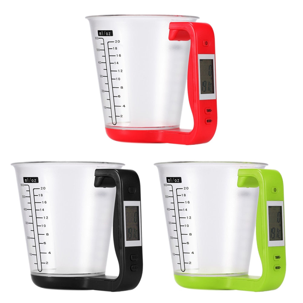 (Store Closing Sale) New Electronic Measuring Cup Kitchen Food Water Scales Digital Beaker Measurement Cups Digital Weigh Temperature Measuring Cups