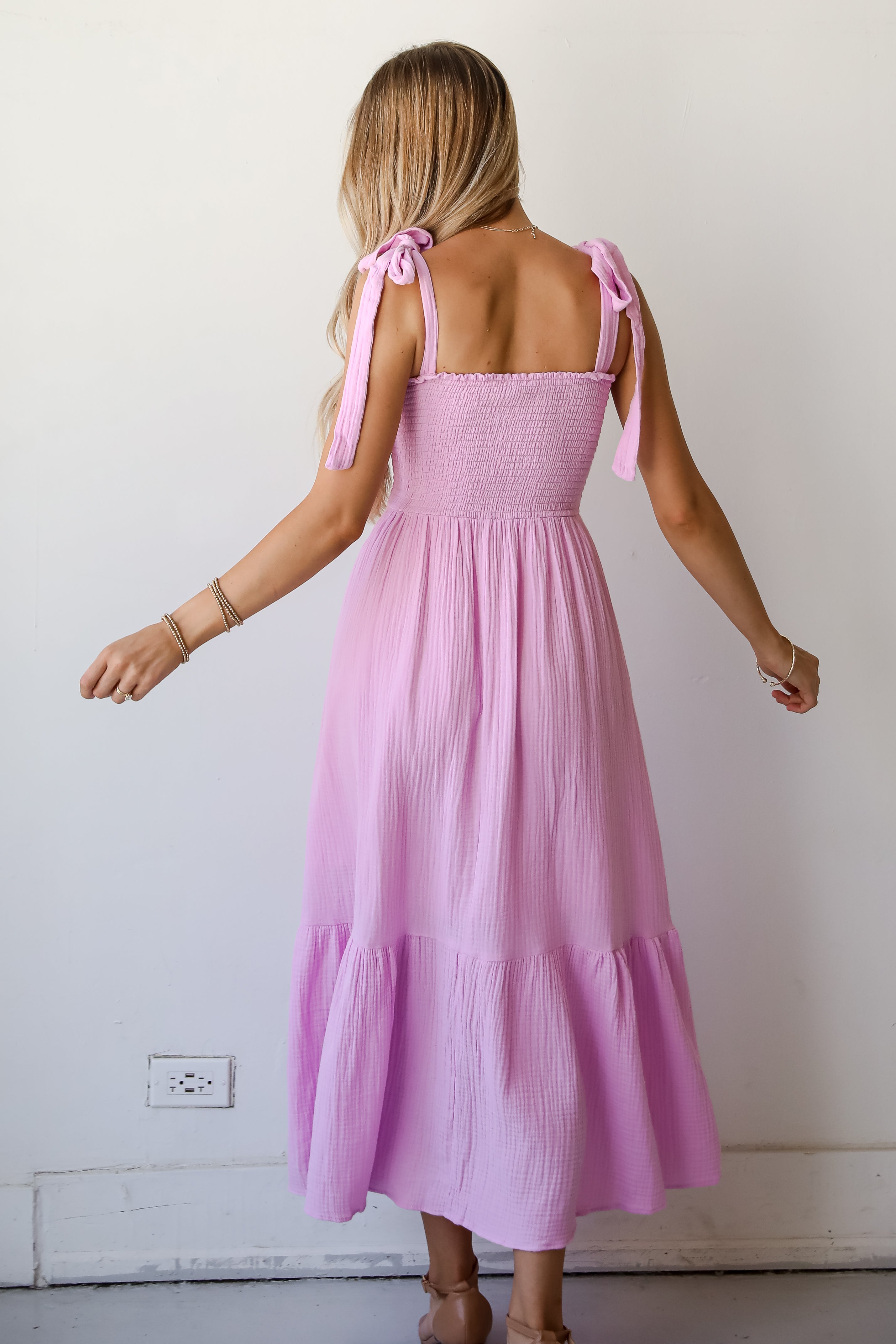 Admirable Charmer Lavender Linen Maxi Dress