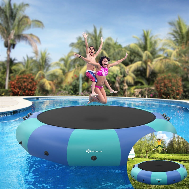 15 FT Inflatable Water Trampoline Recreational Water Bouncer