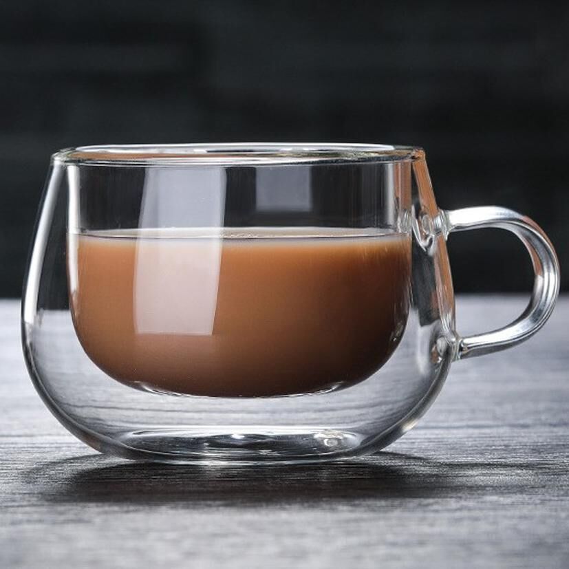 (Store Closing Sale) Insulated Double-Layer Coffee Cup Transparent