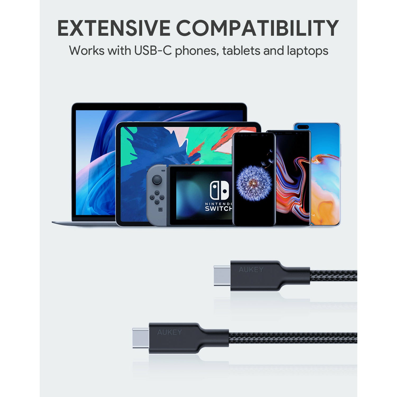 AUKEY CB-CD31 Nylon USB-C to C cable