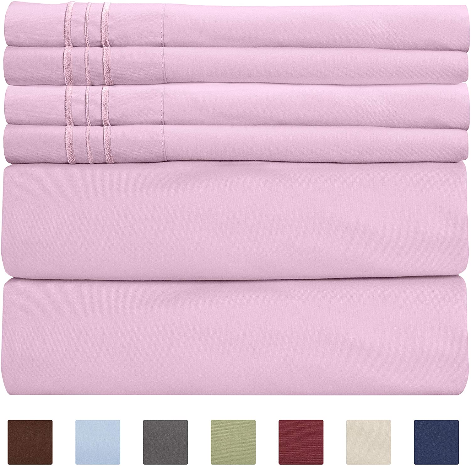 4/6 Piece Bed Sheets Set- Extra Soft - Deep Pockets - Easy Fit - Breathable /Cooling - Wrinkle Free