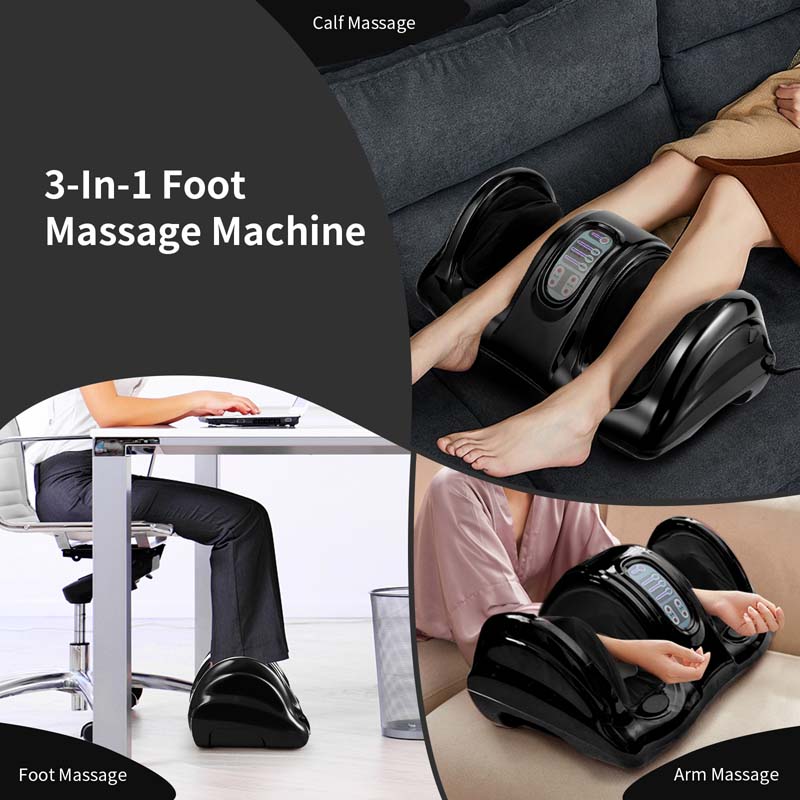 Electric Shiatsu Foot Massager with High-Intensity Rollers, Machine Massage for Feet Leg Calf Ankle, Nerve Pain Therapy