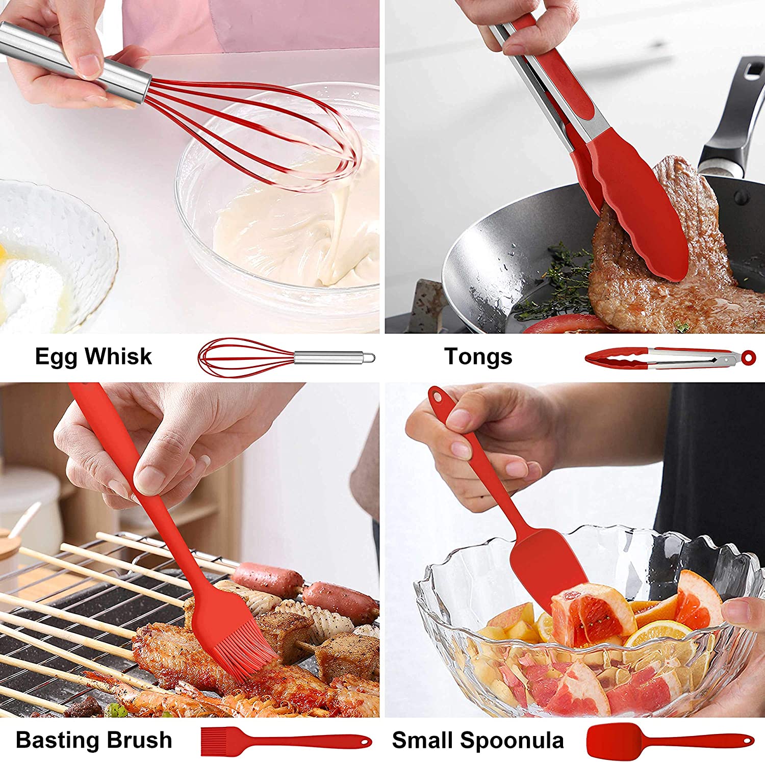 (Store Closing Sale) 14-piece cooking utensil set (with stand)