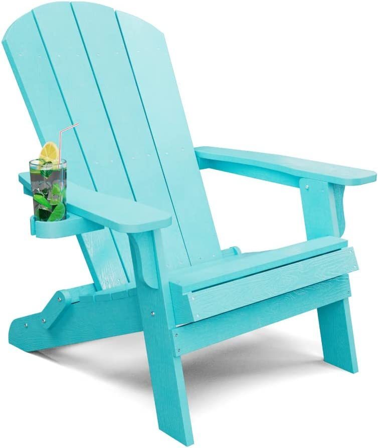 🔥Clearance Sale🔥✨Weather Resistant Blue Recycled Plastic Outdoor Patio Adirondack Chair✨