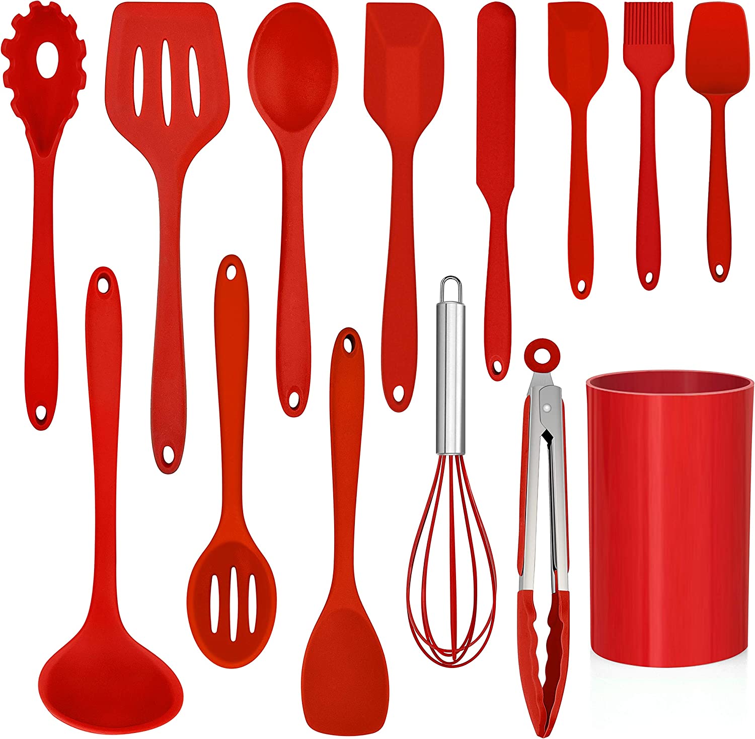 (Store Closing Sale) 14-piece cooking utensil set (with stand)